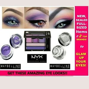 1~NYX Eyeshadow Palette & 2~Maybelline Cream Gels